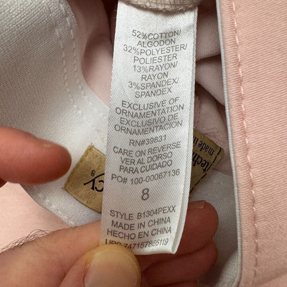 Democracy Ab Technology Freedom Ankle Denim Jeans Womens 8 Pink Stretch NWT - Picture 9 of 16